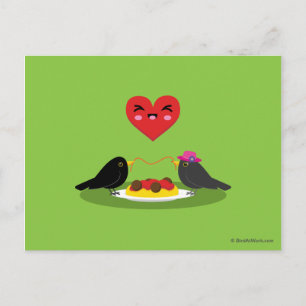 Spaghetti Meatball Romantic Date Briefkaart