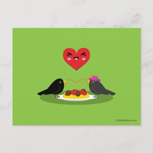 Spaghetti Meatball Romantic Date Briefkaart (Voorkant)