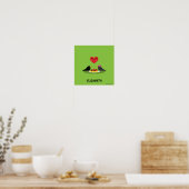 Spaghetti Meatball Romantic Date | Jouw namen toev Poster (Keuken)