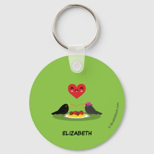 Spaghetti Meatball Romantic Date   Jouw namen toev Sleutelhanger