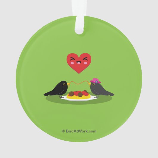 Spaghetti Meatball Romantic Date Ornament (achterkant)