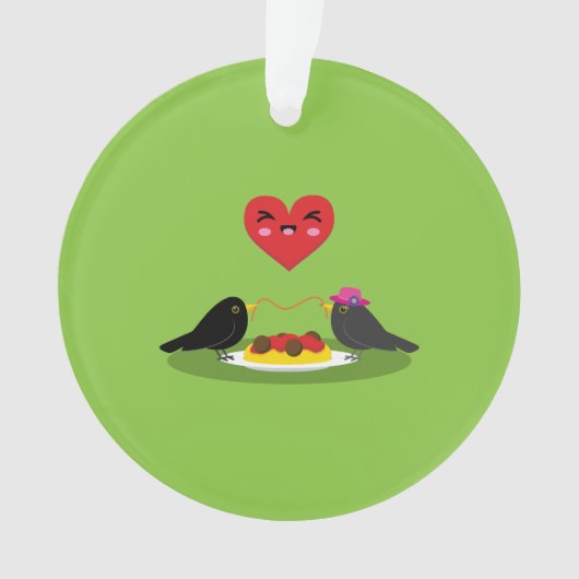Spaghetti Meatball Romantic Date Ornament (voorkant)