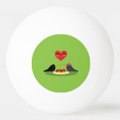 Spaghetti Meatball Romantic Date Pingpongbal (Achterkant)