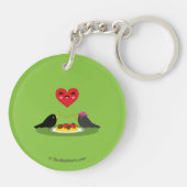 Spaghetti Meatball Romantic Date Sleutelhanger (Achterkant)