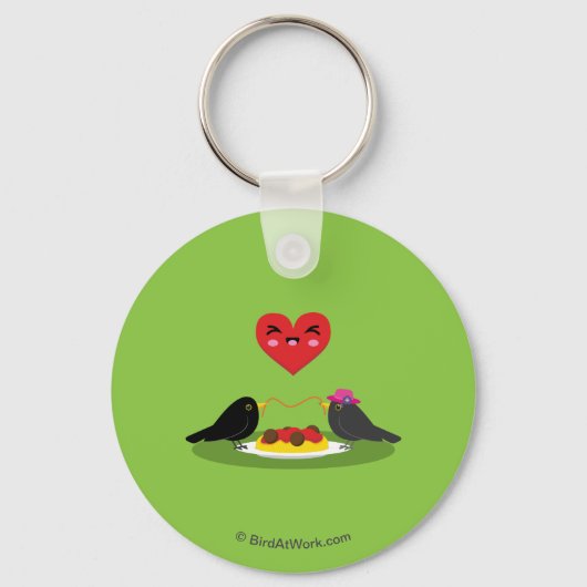 Spaghetti Meatball Romantic Date Sleutelhanger (Voorkant)