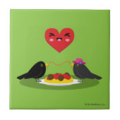 Spaghetti Meatball Romantic Date Tegeltje (Voorkant)