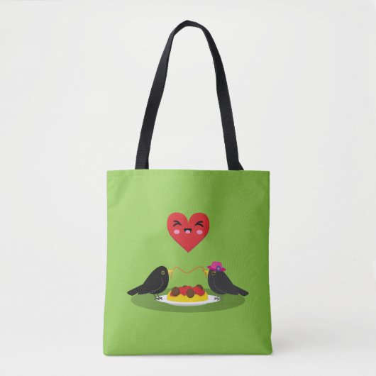 Spaghetti Meatball Romantic Date Tote Bag (Voorkant)