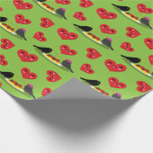 Spaghetti Meatballen Romantic Date Pattern Cadeaupapier (Hoek)