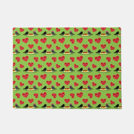 Spaghetti Meatballen Romantic Date Pattern Deurmat (Voorkant)