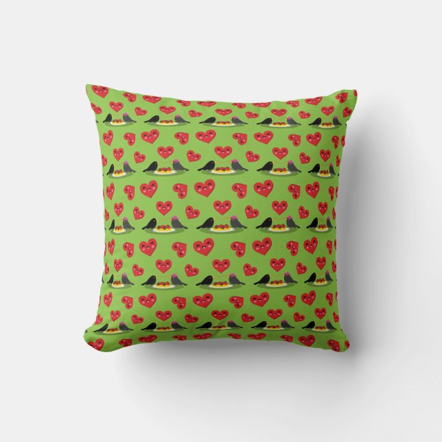 Spaghetti Meatballen Romantic Date Pattern Kussen (Voorkant)