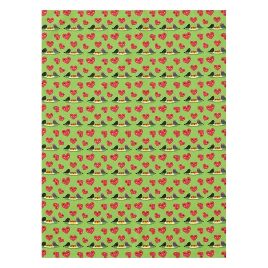 Spaghetti Meatballen Romantic Date Pattern Tafelkleed (Voorkant)