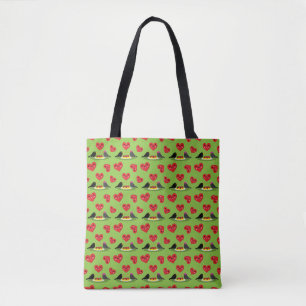 Spaghetti Meatballen Romantic Date Pattern Tote Bag