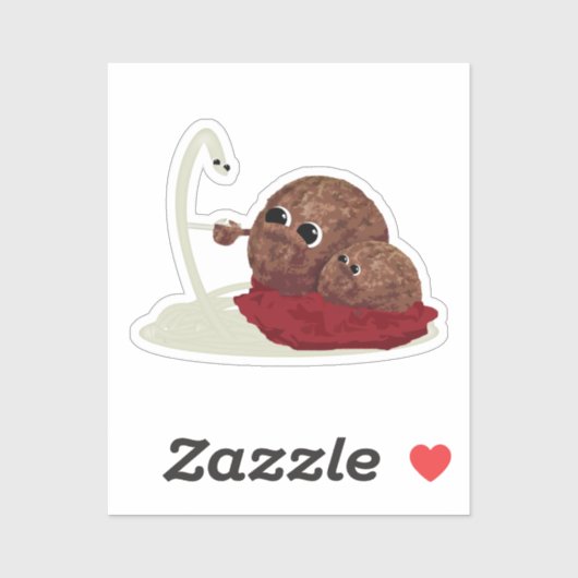 Spaghetti Meet Balls Sticker (Vel)
