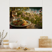 Spaghetti met asperges Tips van een Riverbank Poster (Keuken)