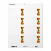 Spaghetti met basilicum geïsoleerd op witte achter etiket (Full Sheet)