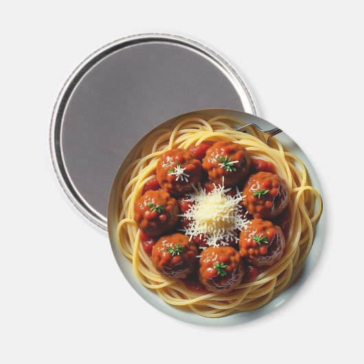 Spaghetti met gehaktballen magneet (Voorkant / Achterkant)