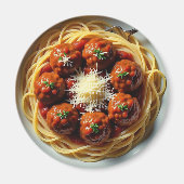 Spaghetti met gehaktballen magneet (Voorkant)