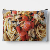 Spaghetti met Mosselen & Cherry Tomatoes Eten Pouc Etui (Voorkant)
