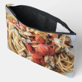 Spaghetti met Mosselen & Cherry Tomatoes Eten Pouc Etui (Open)