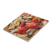 Spaghetti met mosselen Keramische Tegel Tegeltje (Zijkant)