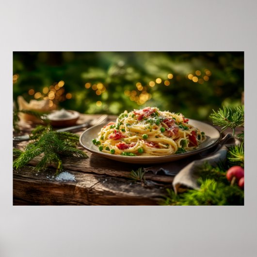 Spaghetti met sardines en venkel poster (Voorkant)