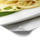 Spaghetti met tomatensaus en basilicum poster (Hoek)