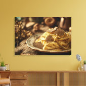 Spaghetti met truffelboter canvas afdruk (Insitu (Woonkamer))
