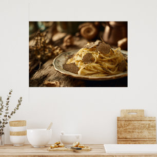 Spaghetti met truffelboter poster