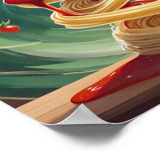 Spaghetti mit Tomatensoße Wirbelwind Poster (Hoek)