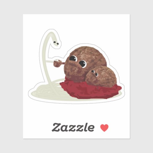 Spaghetti Ontmoet Bal Sticker (Vel)