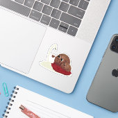 Spaghetti Ontmoet Bal Sticker (Laptop met iPhone)