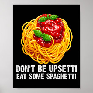 Spaghetti ontwerp voor mannen vrouwen Kinder Itali Poster