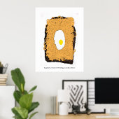 Spaghetti op Toast met Fried Egg. Poster (Thuiskantoor)