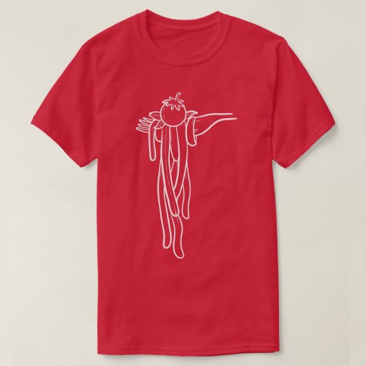 Spaghetti op vork Chef T-shirt (Design voorkant)