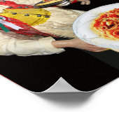 SPAGHETTI-PARTIJ, Italiaanse keuken, Chef, Pulcine Poster (Hoek)