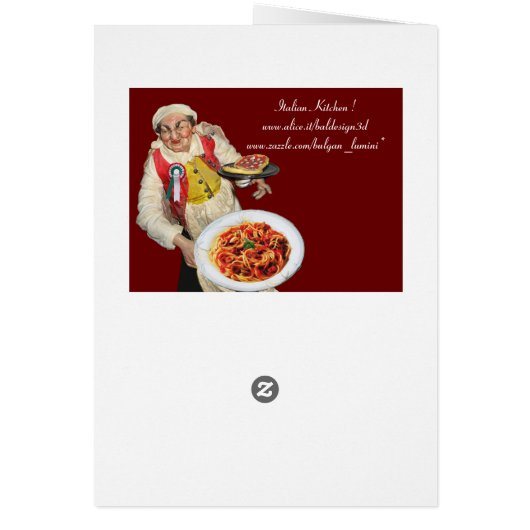 SPAGHETTI PARTIJ, Italiaanse Keukenrestaurant Chef (Achterkant)