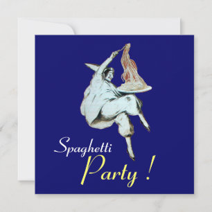 SPAGHETTI PARTIJ, ITALIAANSE KITCHEN blauw diner Kaart