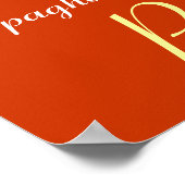 SPAGHETTI PARTIJ, ITALIAANSE KITCHEN groen oranje  Poster (Hoek)