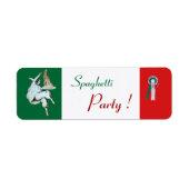 SPAGHETTI-PARTIJ ITALIAANSE KITCHEN, RESTAURANT gr Etiket (Voorkant)