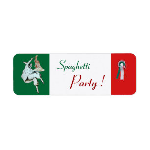 SPAGHETTI-PARTIJ ITALIAANSE KITCHEN, RESTAURANT gr Etiket