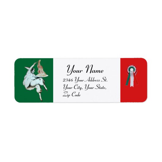 SPAGHETTI-PARTIJ ITALIAANSE KITCHEN, RESTAURANT gr Etiket (Voorkant)