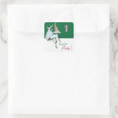 SPAGHETTI-PARTIJ ITALIAANSE KITCHEN, RESTAURANT gr Vierkante Sticker (Tas)