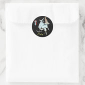 SPAGHETTI-PARTIJ ITALIAANSE KITCHEN, RESTAURANT zw Ronde Sticker (Tas)