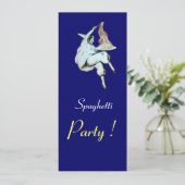 SPAGHETTI PARTIJ, ITALIAANSE KITCHEN rood diner Kaart (Staand voorkant)
