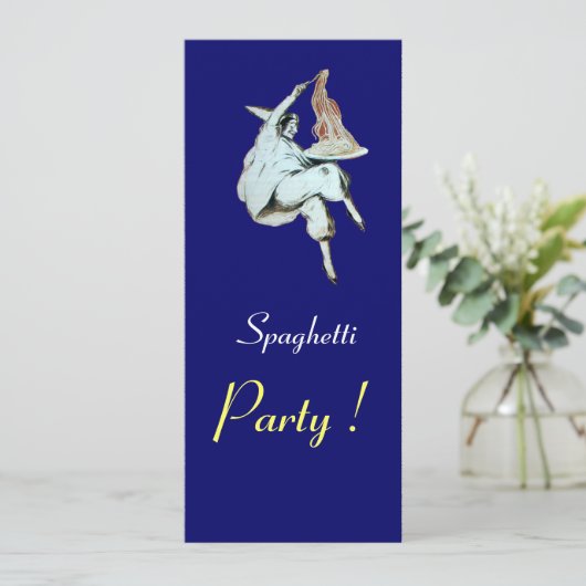 SPAGHETTI PARTIJ, ITALIAANSE KITCHEN rood diner Kaart (Staand voorkant)