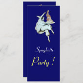 SPAGHETTI PARTIJ, ITALIAANSE KITCHEN rood diner Kaart (Voorkant / Achterkant)