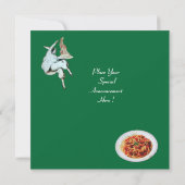 SPAGHETTI PARTIJ, ITALIAANSE KITCHEN rood diner Kaart (Achterkant)