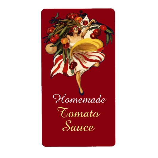 SPAGHETTI PARTY DANCE, ITALIAN KITCHEN TOMATO SAUC ETIKET (Voorkant)