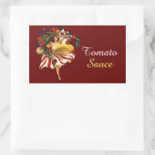 SPAGHETTI PARTY DANCE, ITALIAN KITCHEN TOMATO SAUC RECHTHOEKIGE STICKER (Tas)
