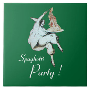 SPAGHETTI PARTY, ITALIAN KITCHEN red diner, brunch Tegeltje